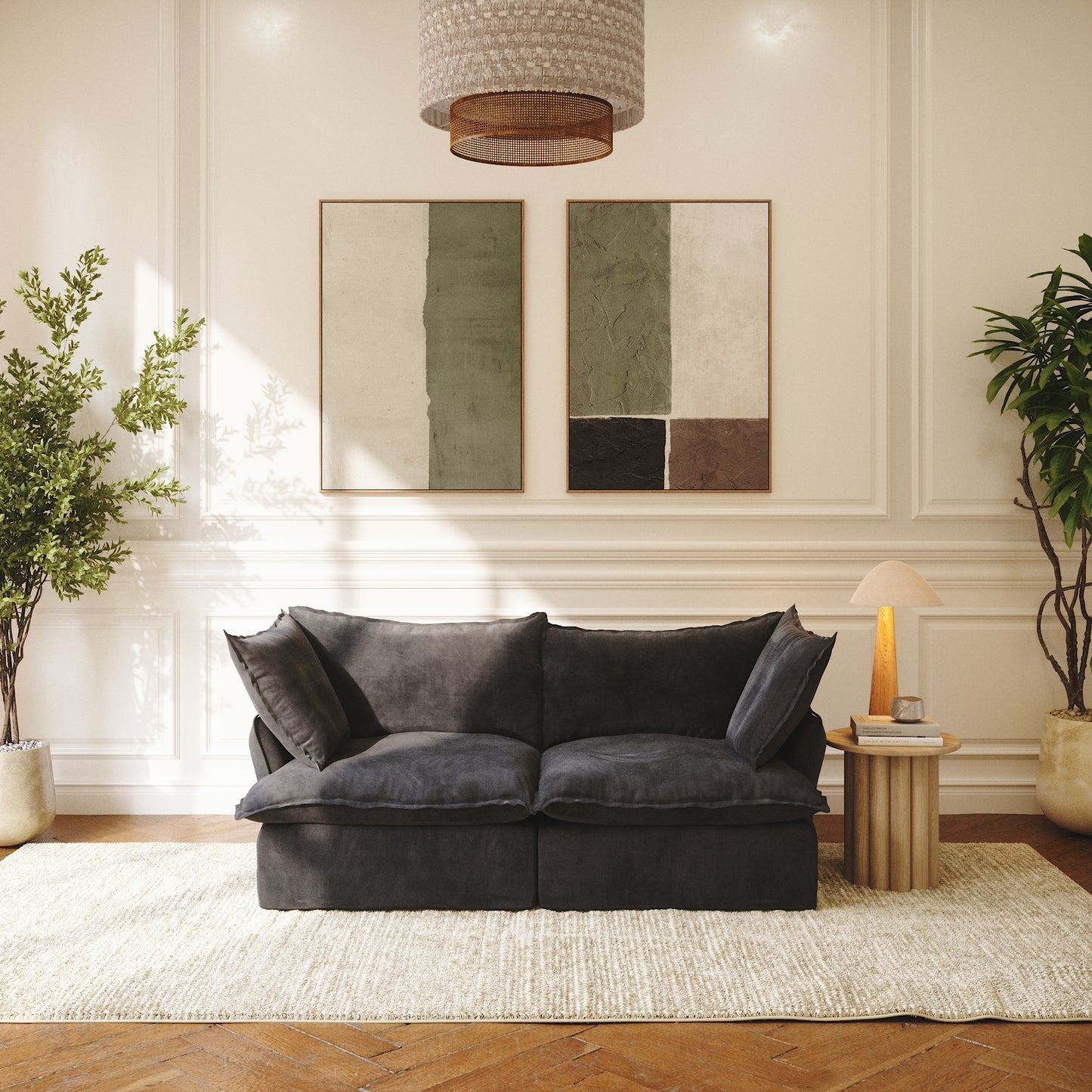 CloudComfort™ Modular Washable Luxe Sofa - 2 Seater Sofa