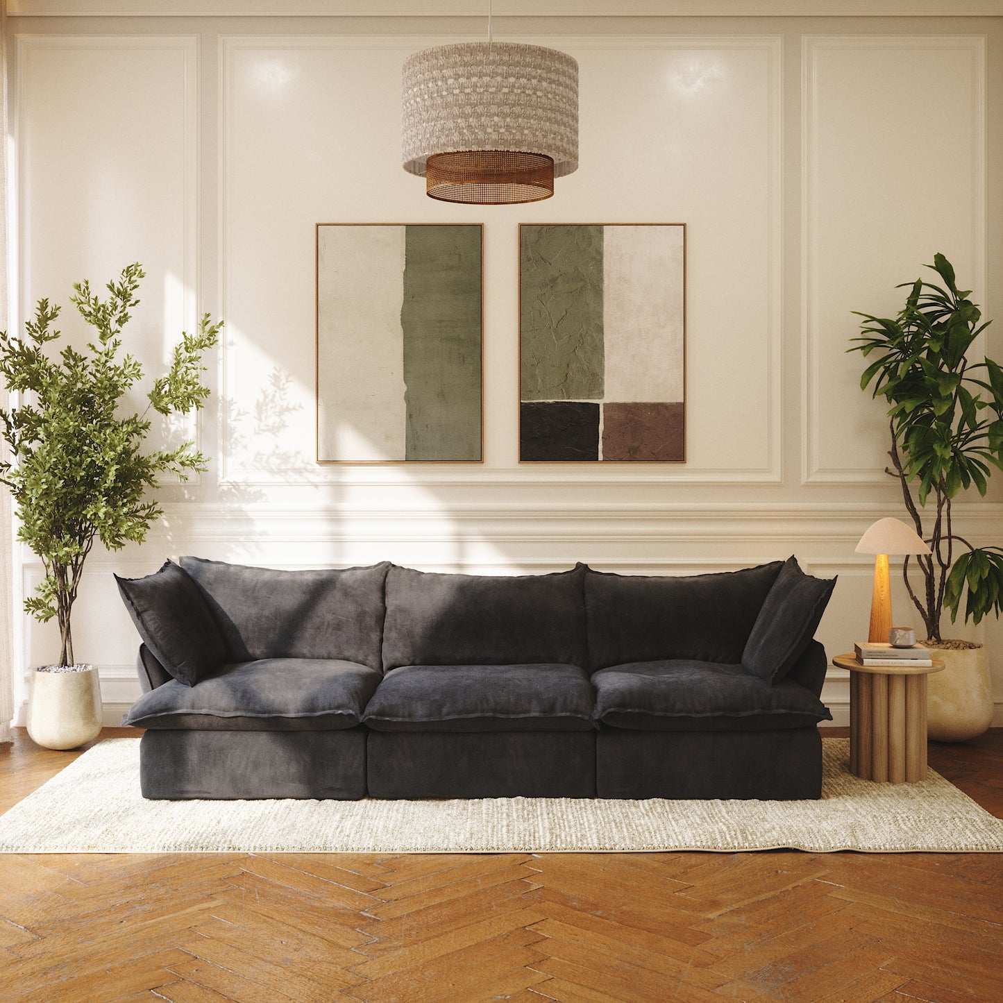 CloudComfort™ Modular Washable Luxe Sofa - 3 Seater Sofa