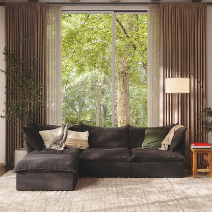 CloudComfort™ Modular Washable Luxe Sofa - 3 Seater Chaise