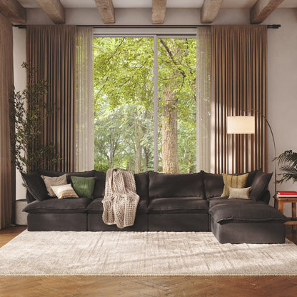 CloudComfort™ Modular Washable Luxe Sofa - 4 Seater Chaise