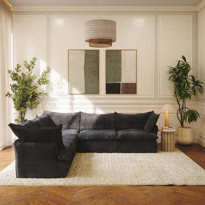 CloudComfort™ Modular Washable Luxe Sofa - 5 Seater Corner Sectional
