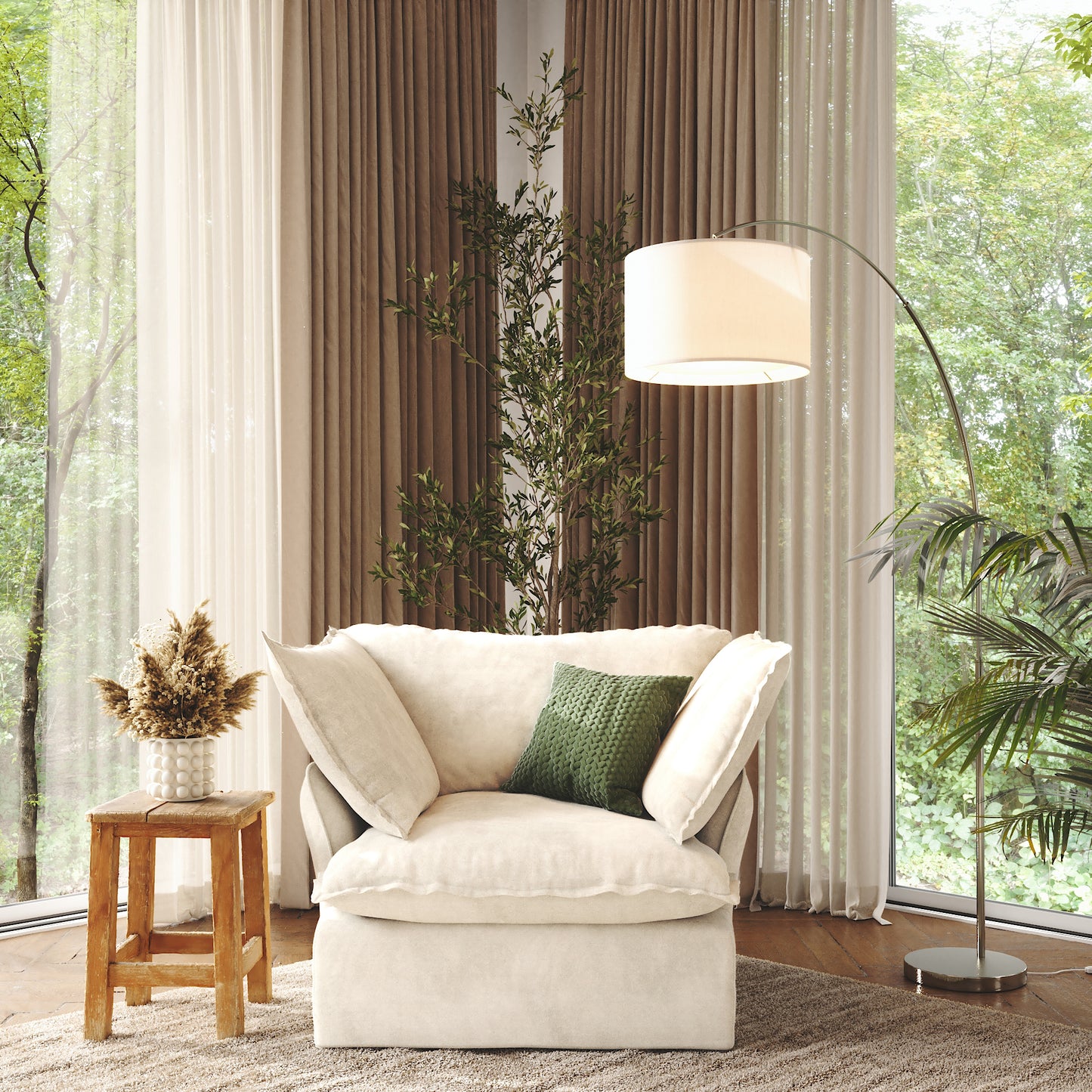 CloudComfort™ Modular Washable Luxe Sofa - Armchair