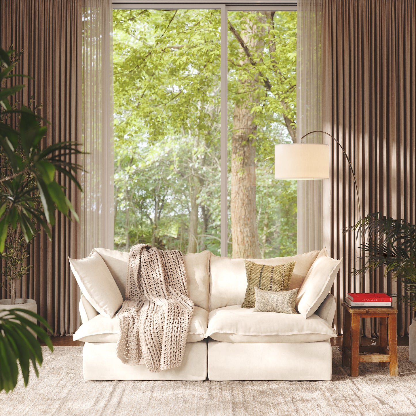 CloudComfort™ Modular Washable Luxe Sofa - 2 Seater Sofa