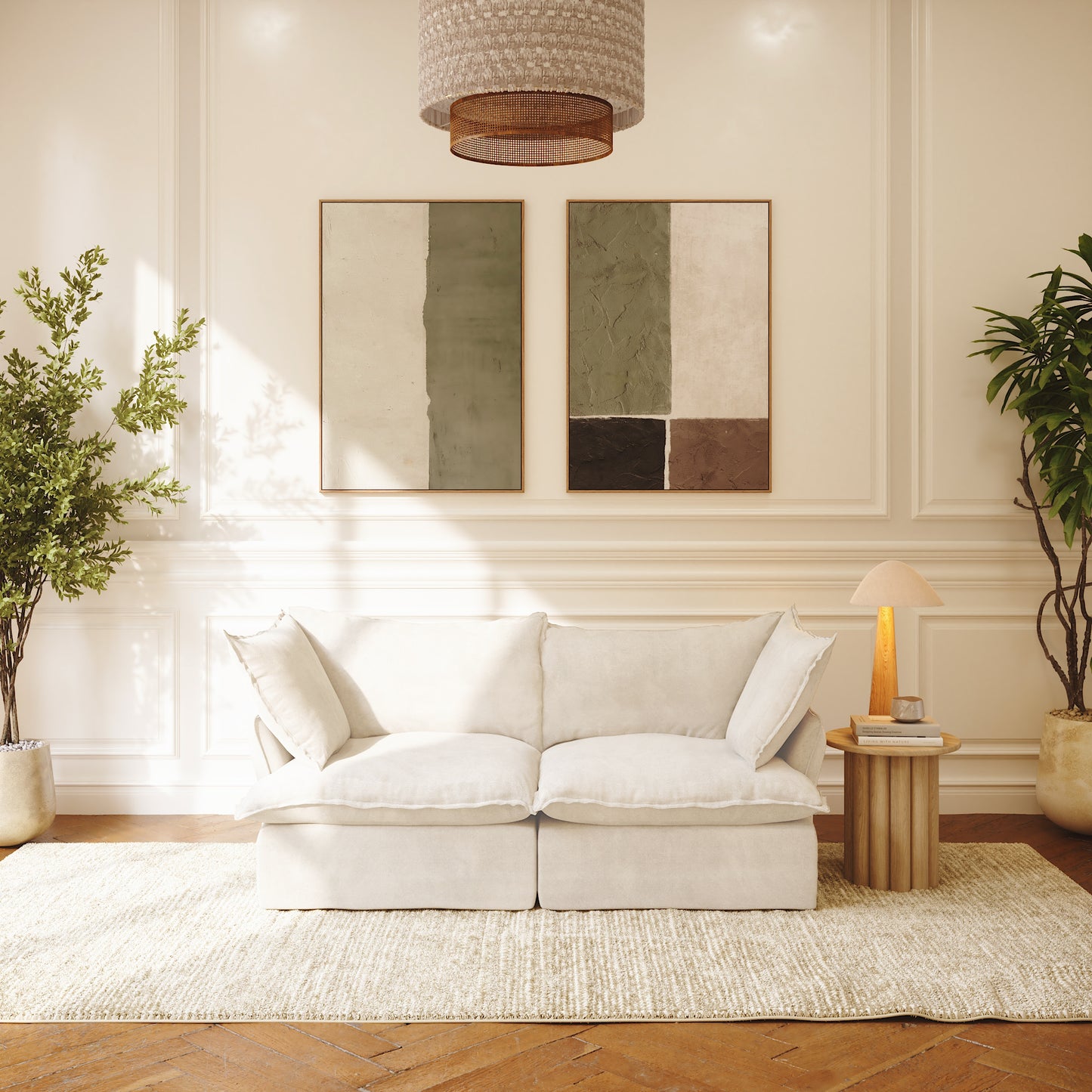 CloudComfort™ Modular Washable Luxe Sofa - 2 Seater Sofa