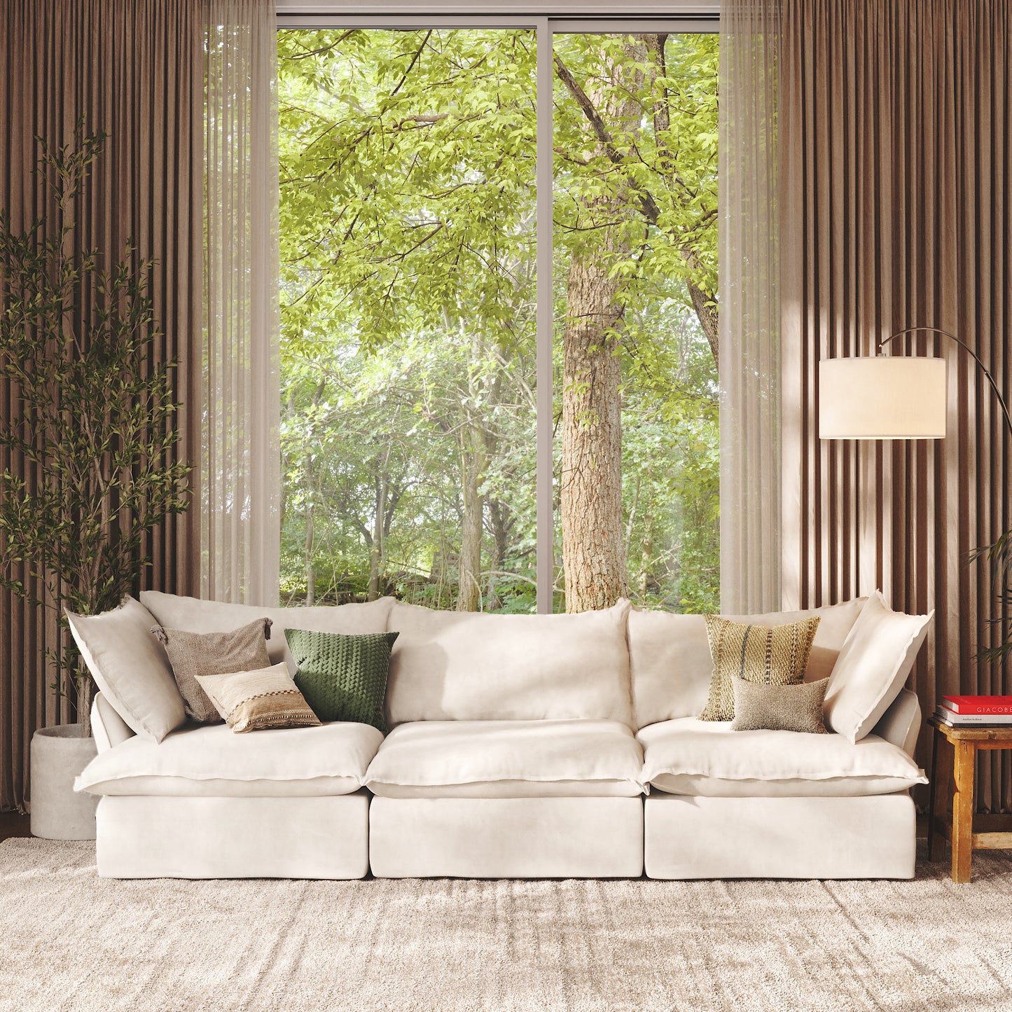 CloudComfort™ Modular Washable Luxe Sofa - 3 Seater Sofa