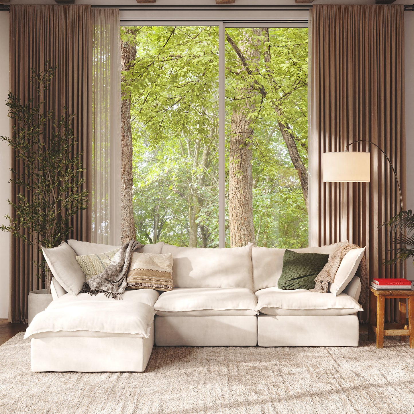 CloudComfort™ Modular Washable Luxe Sofa - 3 Seater Chaise