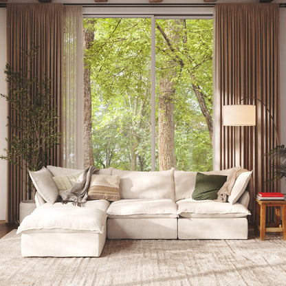 CloudComfort™ Modular Washable Luxe Sofa - 3 Seater Chaise