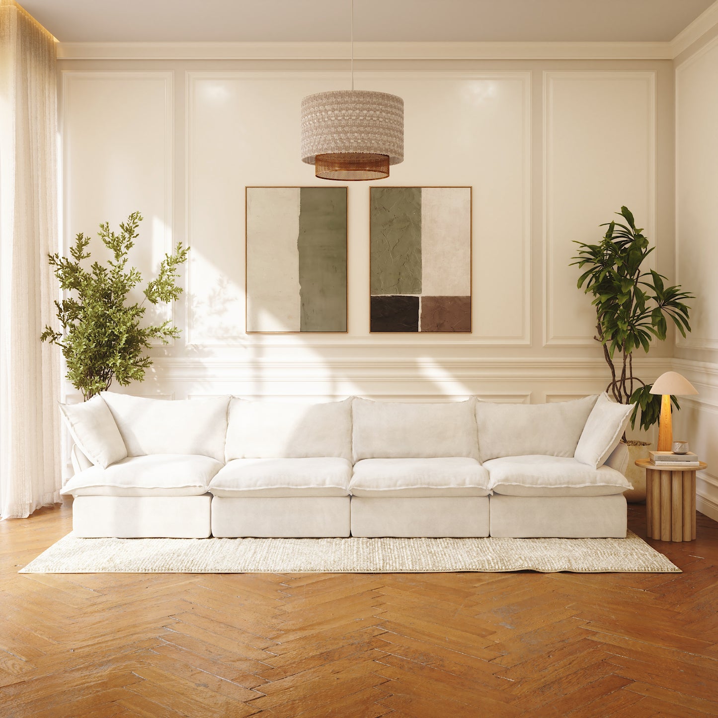CloudComfort™ Modular Washable Luxe Sofa - 4 Seater