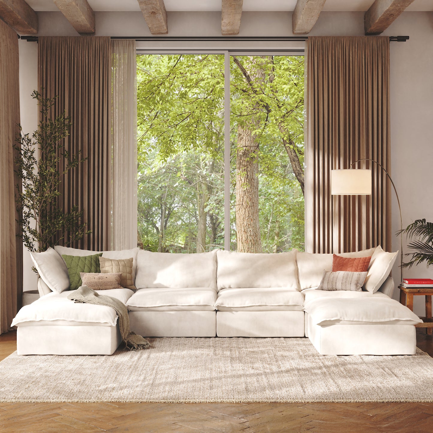 CloudComfort™ Modular Washable Luxe Sofa - 4 Seater U-Sectional