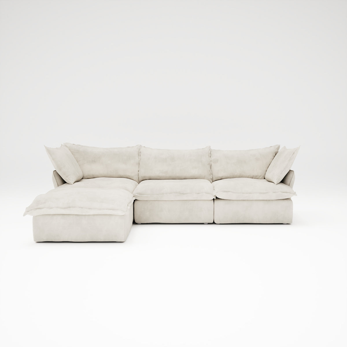 CloudComfort™ Modular Washable Luxe Sofa - 3 Seater Chaise