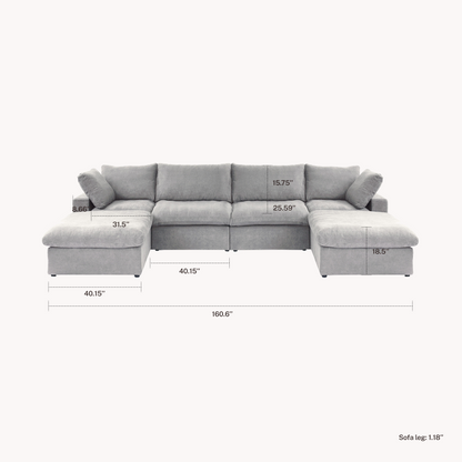CloudComfort™ Modular Washable Classic Sofa