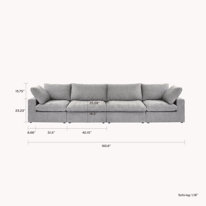 CloudComfort™ Modular Washable Classic Sofa
