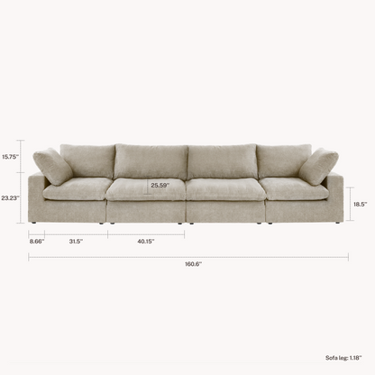 CloudComfort™ Modular Washable Classic Sofa