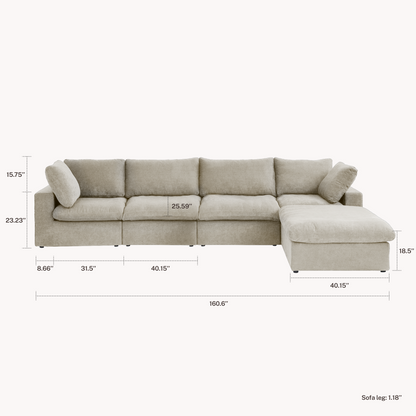 CloudComfort™ Modular Washable Classic Sofa