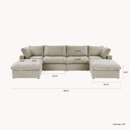 CloudComfort™ Modular Washable Classic Sofa