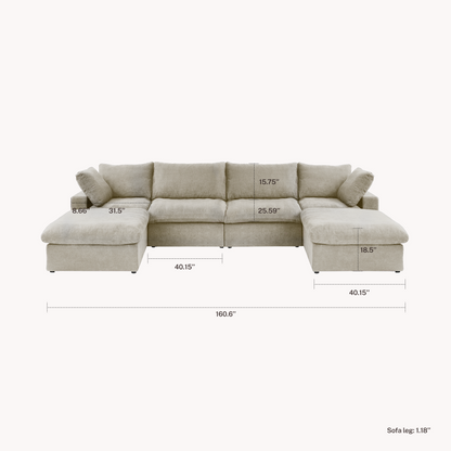 CloudComfort™ Modular Washable Classic Sofa
