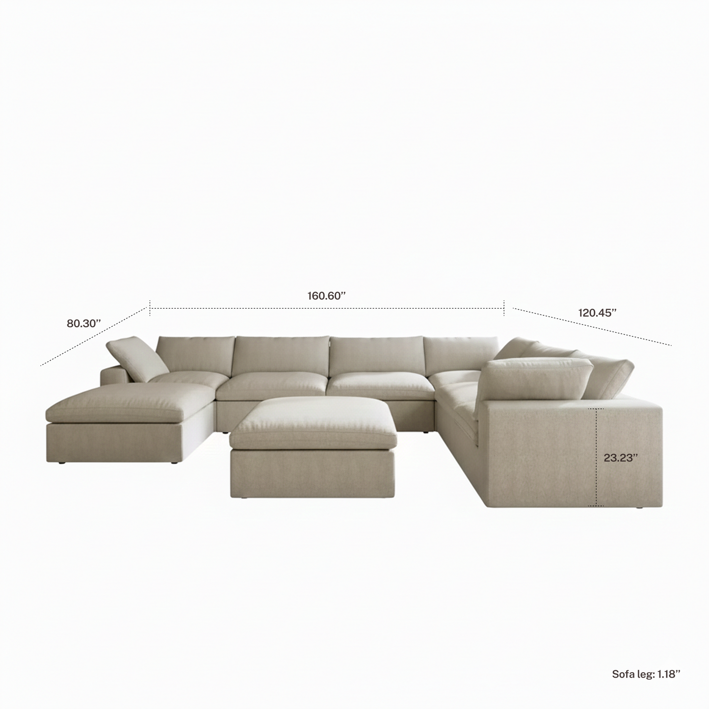 CloudComfort™ Modular Washable Classic Sofa