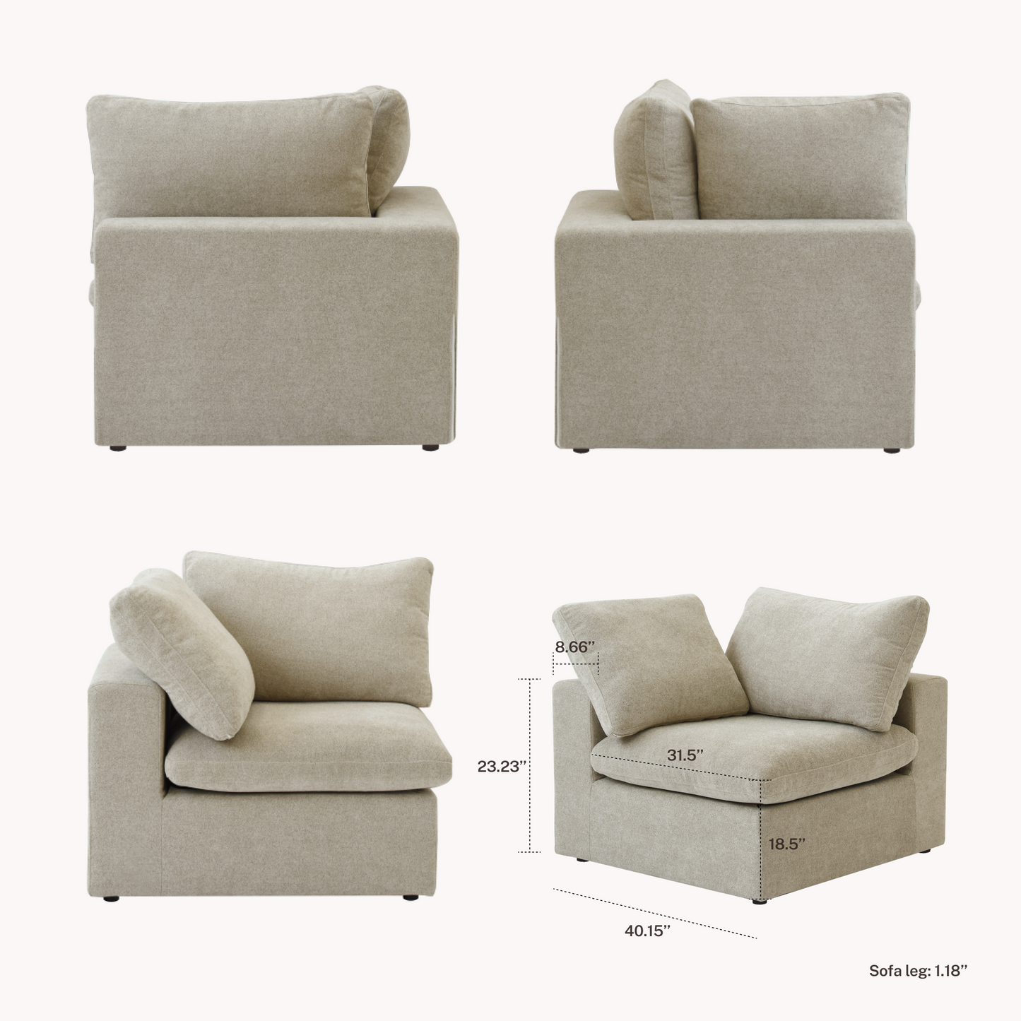 CloudComfort™ Modular Classic Pieces