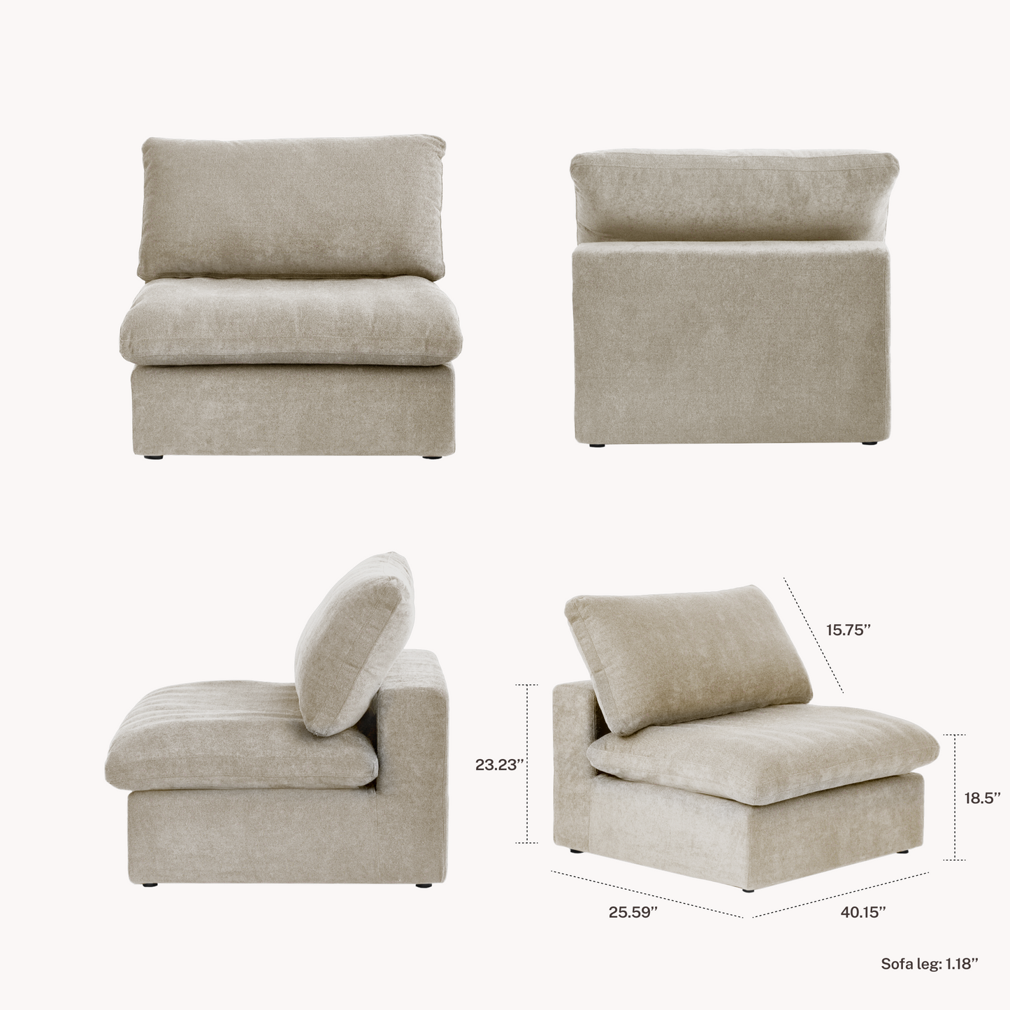 CloudComfort™ Modular Classic Pieces