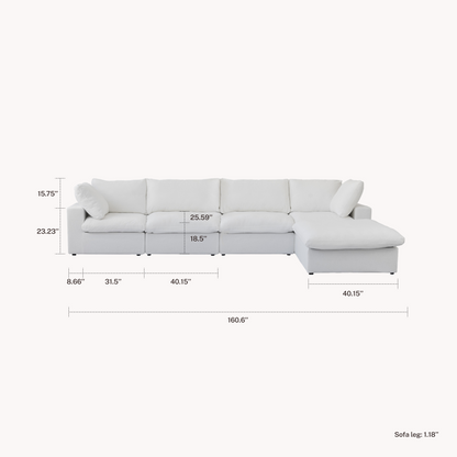 CloudComfort™ Modular Washable Classic Sofa