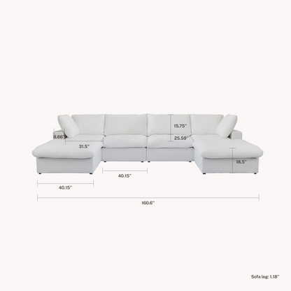 CloudComfort™ Modular Washable Classic Sofa