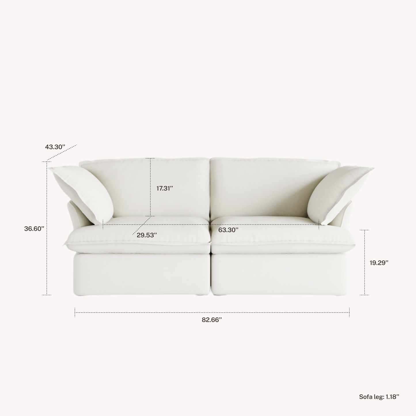 CloudComfort™ Modular Washable Luxe Sofa