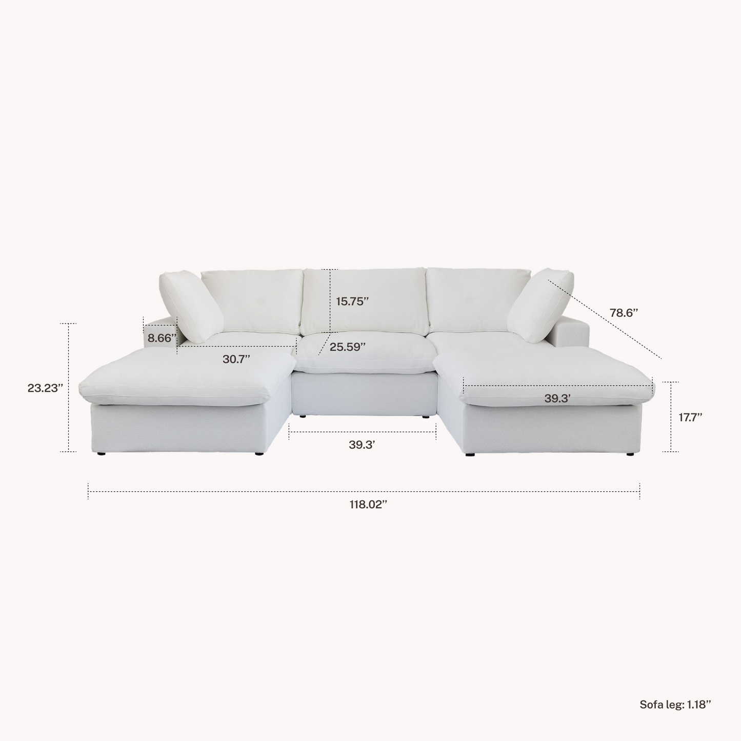 CloudComfort™ Modular Washable Classic Sofa