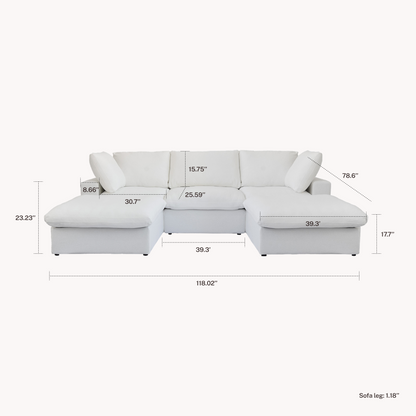 CloudComfort™ Modular Washable Classic Sofa