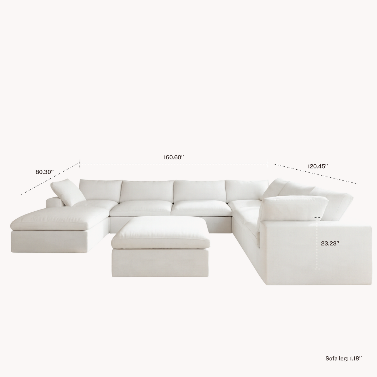CloudComfort™ Modular Washable Classic Sofa