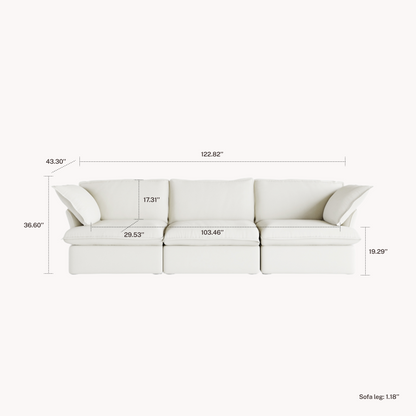 CloudComfort™ Modular Washable Luxe Sofa