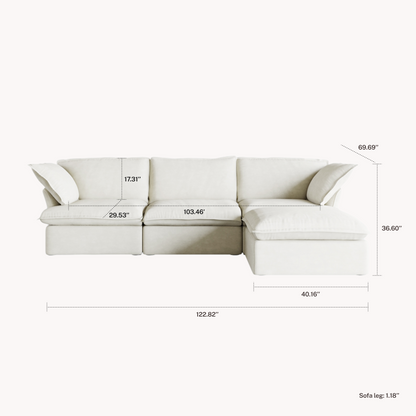 CloudComfort™ Modular Washable Luxe Sofa