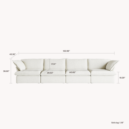 CloudComfort™ Modular Washable Luxe Sofa