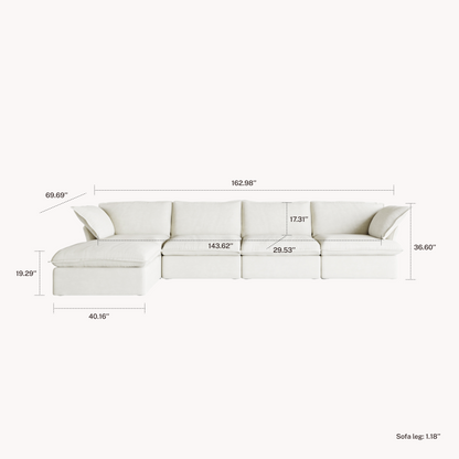 CloudComfort™ Modular Washable Luxe Sofa