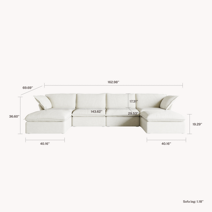 CloudComfort™ Modular Washable Luxe Sofa