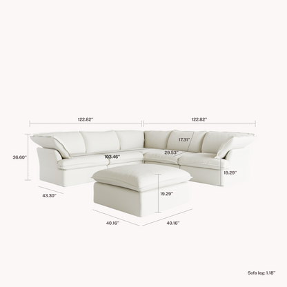 CloudComfort™ Modular Washable Luxe Sofa