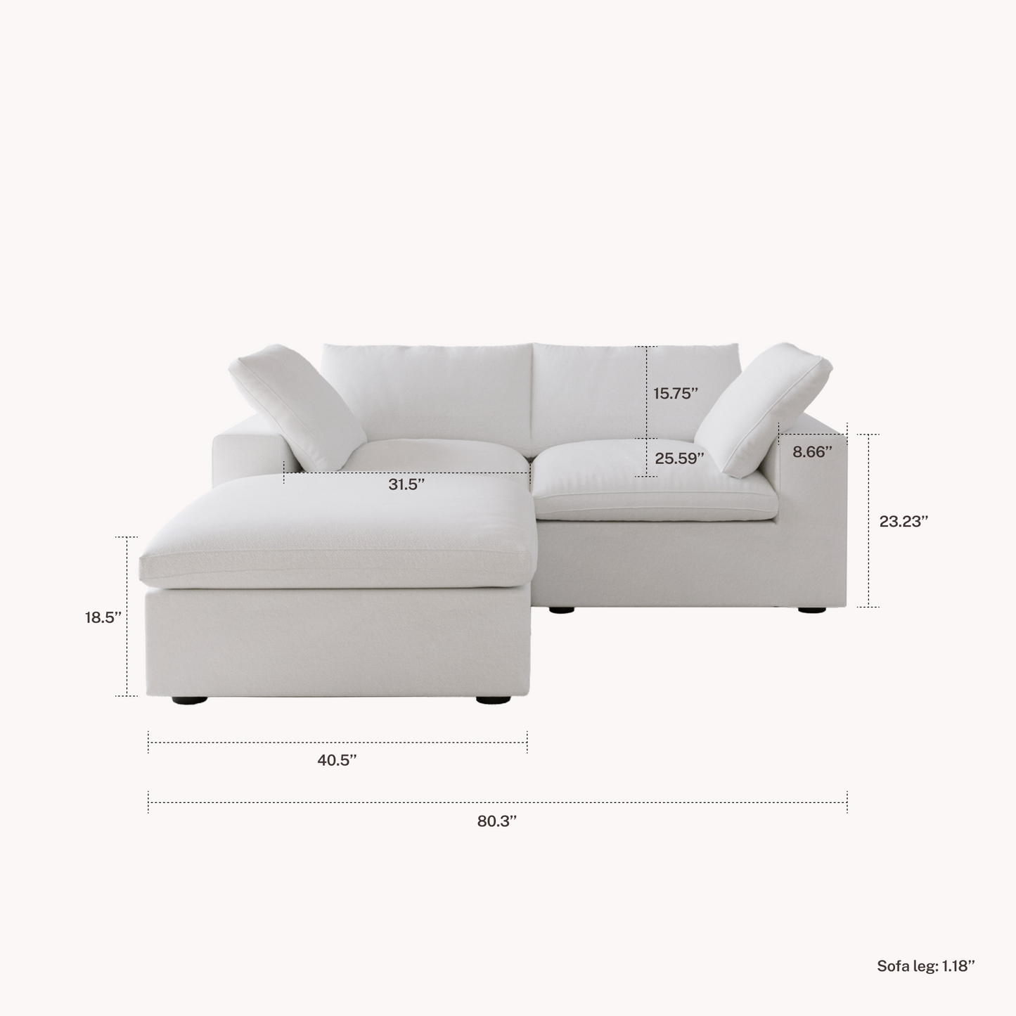 CloudComfort™ Modular Washable Classic Sofa