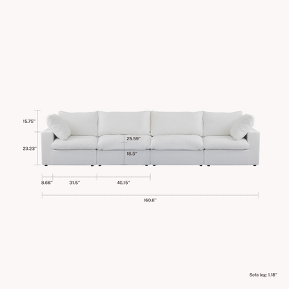 CloudComfort™ Modular Washable Classic Sofa