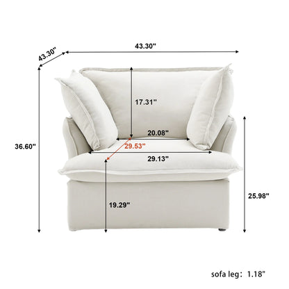 CloudComfort™ Modular Washable Luxe Sofa