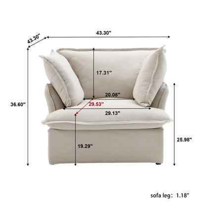 CloudComfort™ Modular Washable Luxe Sofa