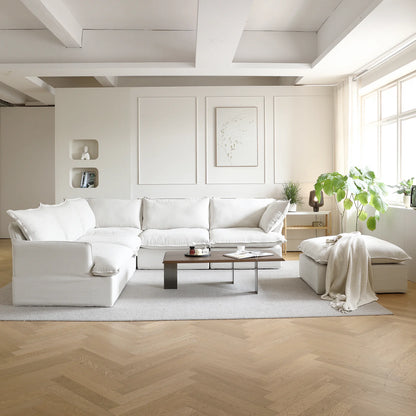 Modular Luxe 5-Seater Corner Sectional + Ottoman