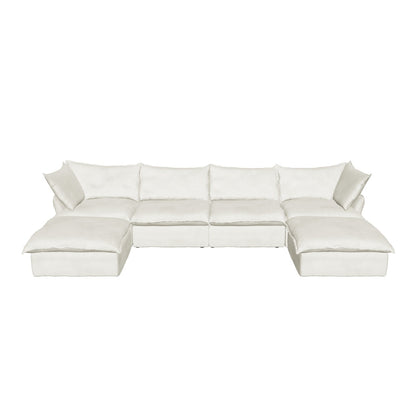 CloudComfort™ Modular Washable Luxe Sofa - 4 Seater U-Sectional