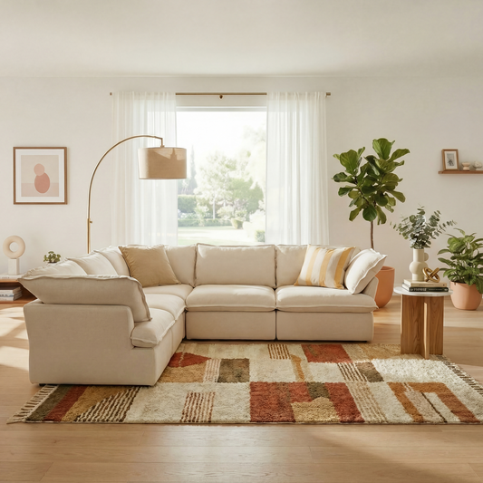 CloudComfort™ Modular Washable Luxe Sofa - 5 Seater Corner Sectional