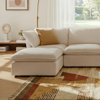 CloudComfort™ Modular Washable Luxe Sofa - 4 Seater Chaise